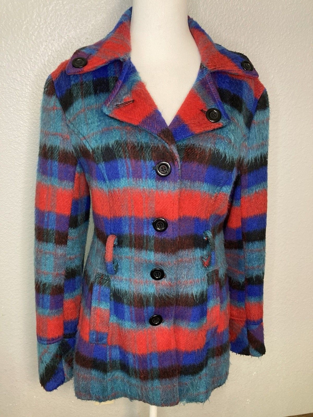 BKE Buckle Peacoat Medium Women’s Jacket Multi Color Outerwear