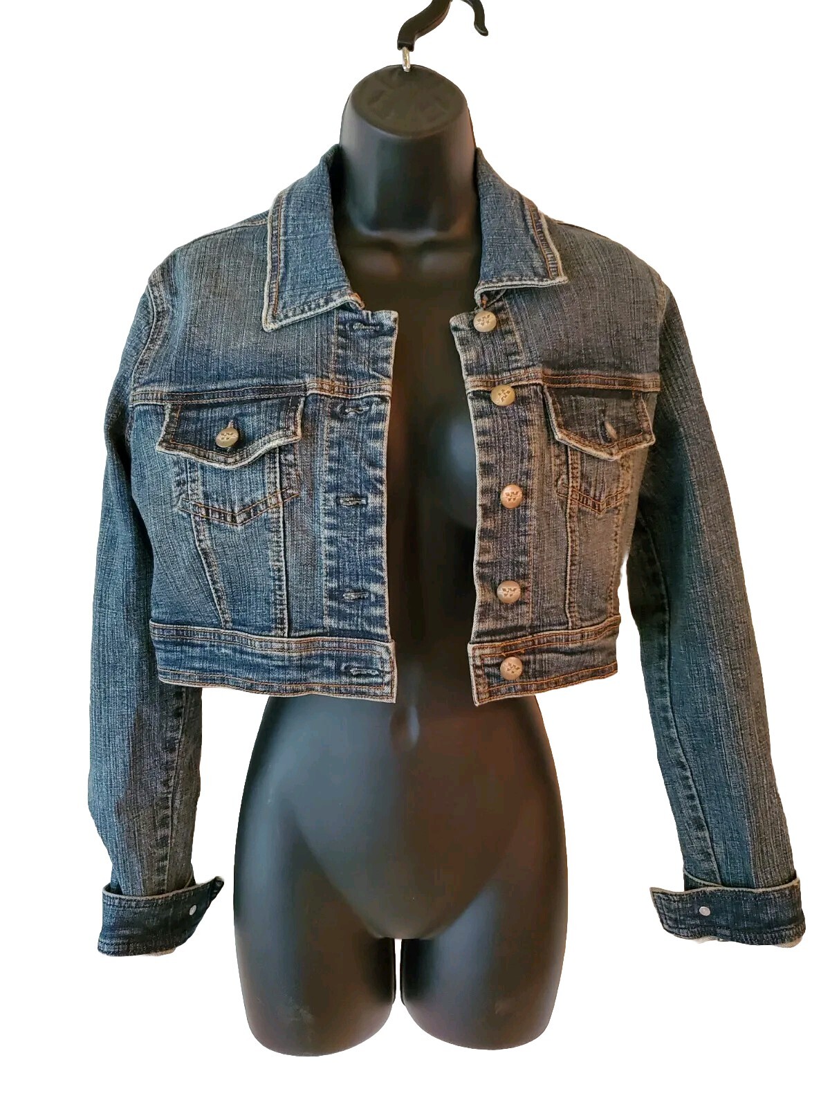 Wax Jeans Denim Jacket Juniors Medium Trucker Style NWOT