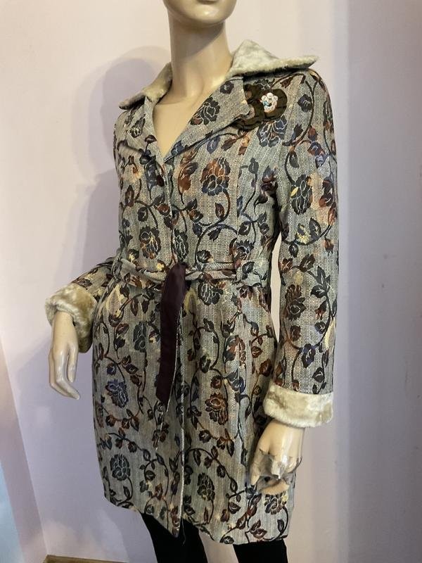 Women DKNY coat multicolor polyester 34/XS/42