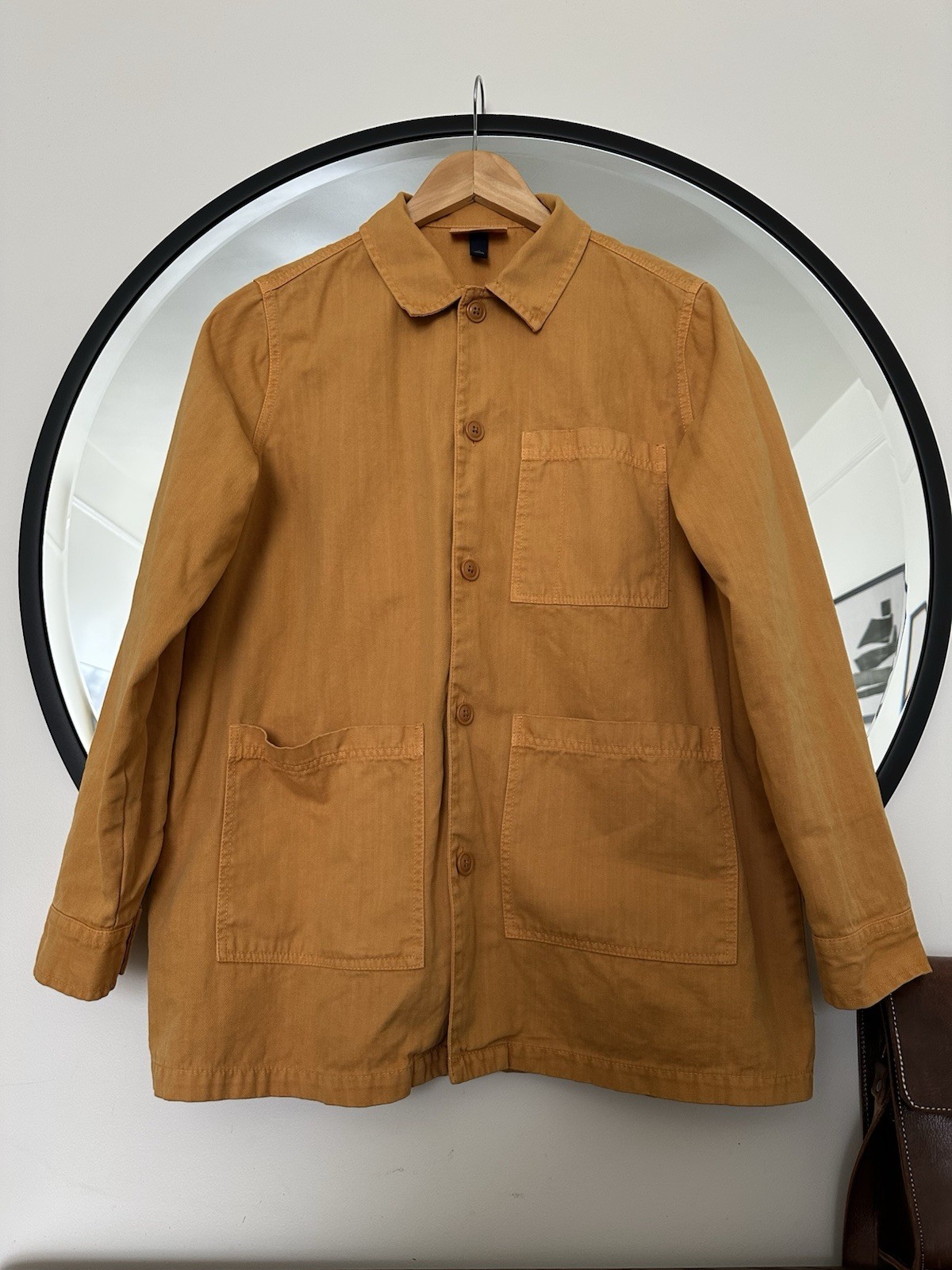 Universal Thread women Work Jacket Button Front Collared Pockets Brown Size S/M