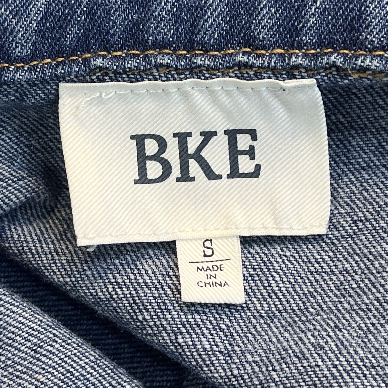 Womens BKE Buckle Plaid Denim Jean Jacket Size Small Button Up