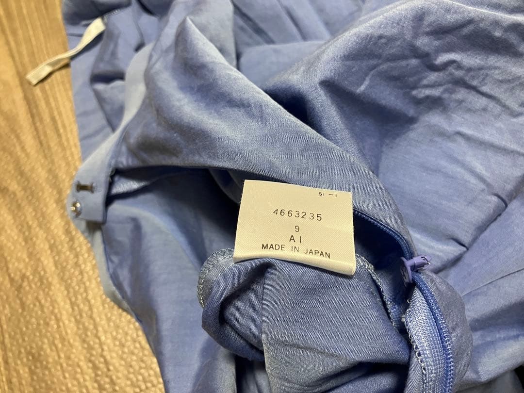 NORMA KAMALI Blue Shirt Skirt Set M Size Long Sleeve Vintage