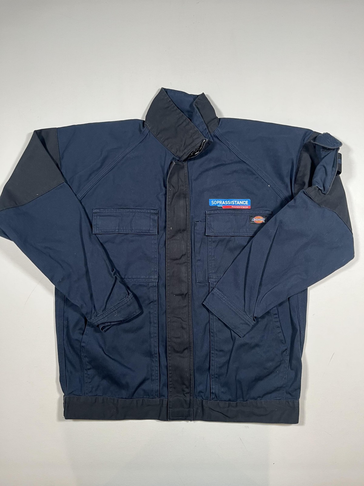 Dickies Jacket Womens Large Blue Workwear Utility Zip Pockets Soprassistance