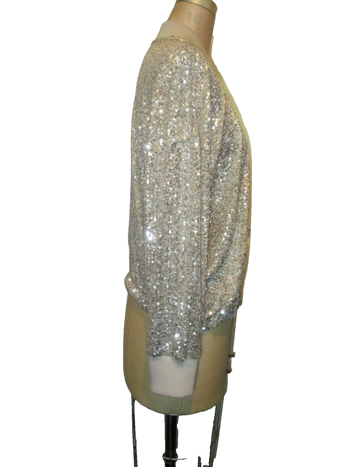 BB DAKOTA STEVE MADDEN CHAMPAIGN SEQUINS ZIP JKT DRAWSTRING SZ L EXCLNT COND!