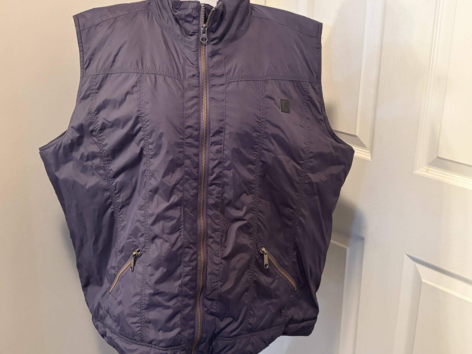 Womens XXL Navy Blue Insulated Work Full Zipper pockets