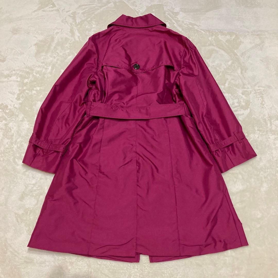 Burberry London Belted Trench Coat Long Coat Purple Size 44