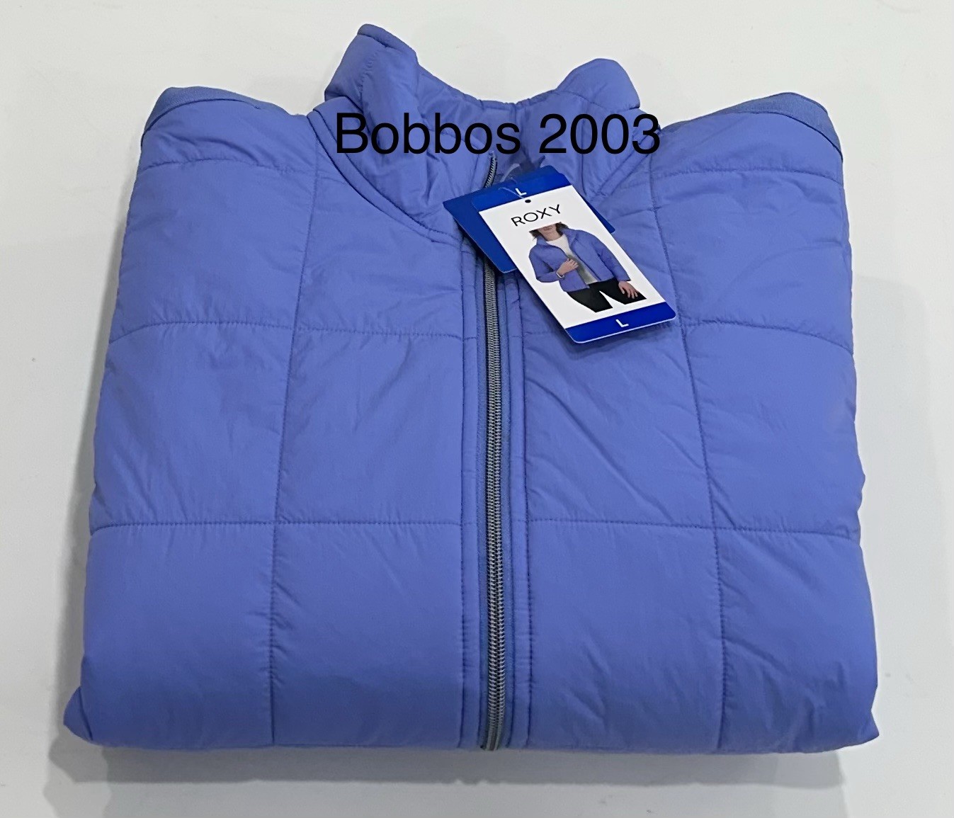 Roxy Women’s Pockets Quilted Jacket, Blue, Size L
