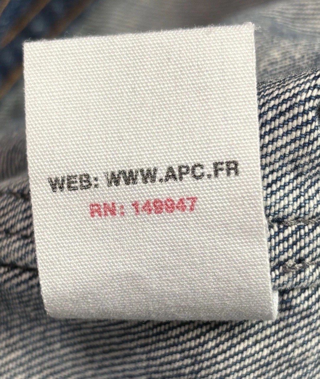A.P.C. × Goop Denim Jacket Size 34 Made In Egypt