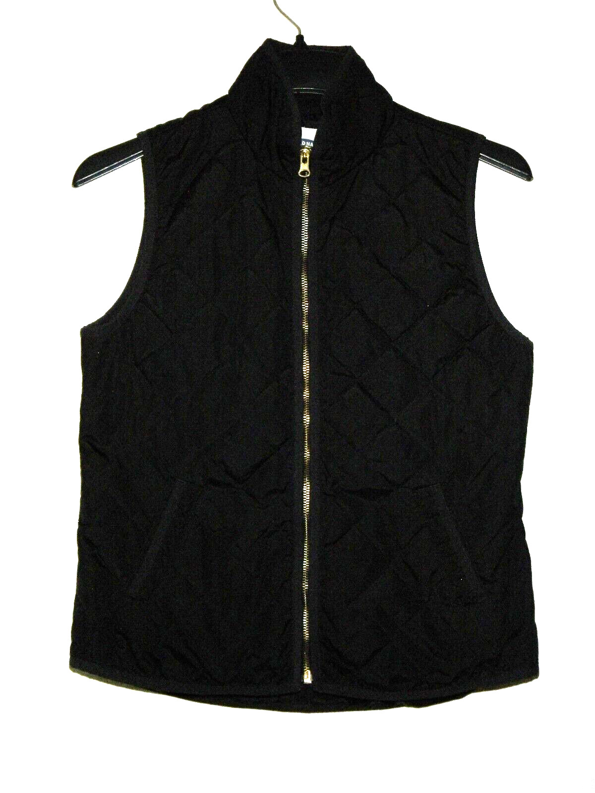Old NavyVest Women Small Black Quilted Full Zip Lined Sleeveless