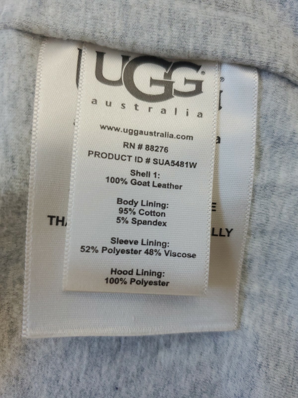 UGG AUSTRALIA Leather Jacket Hoody Women’s XS
