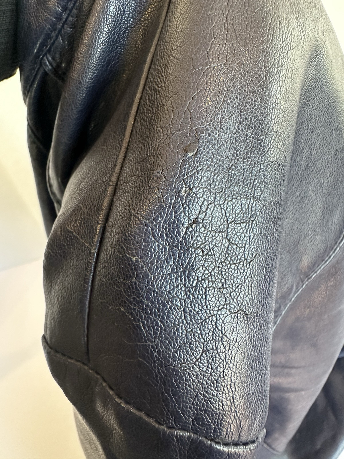 Kenneth Cole Reaction Moto Jacket Navy XL Stretch Faux Leather Designer Sturgis