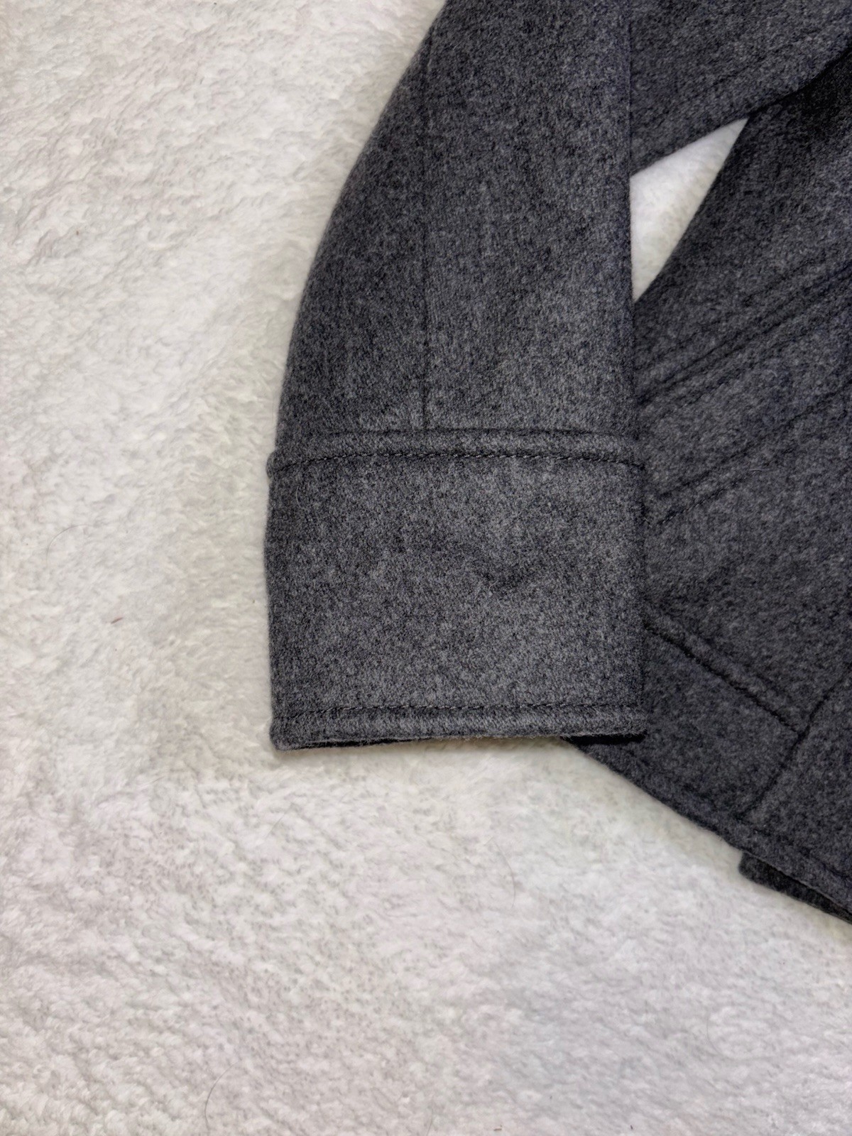 NWT Banana Republic Women’s Coat Mario Bellucci Gray Wool Moto Biker Petite XS