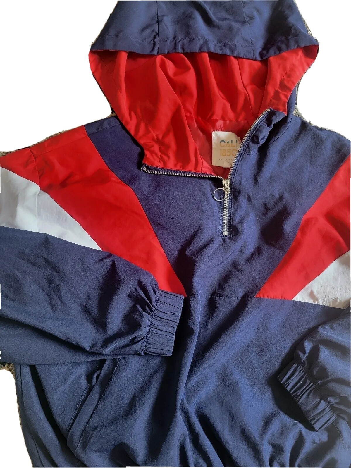 Cali 1850 Red White And Blue Windbreaker Womens Small
