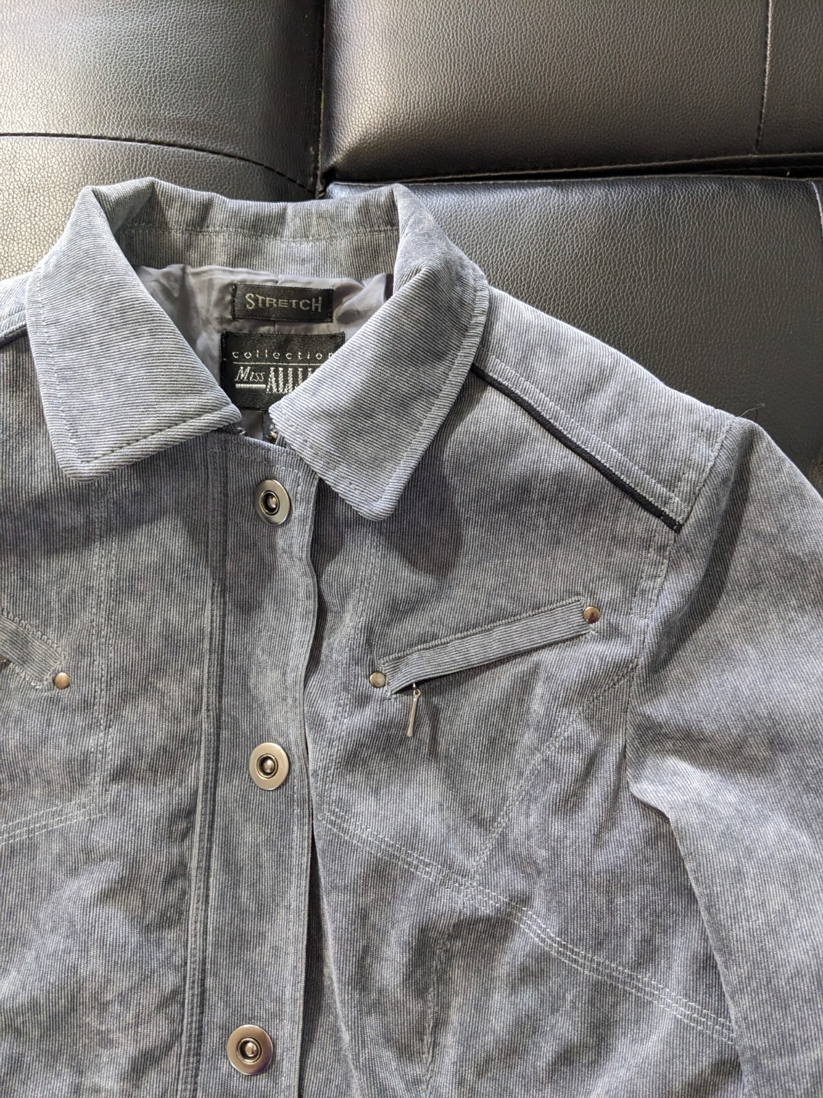 Miss Alliage Suede Gray Women’s Zip & Button Jacket 10