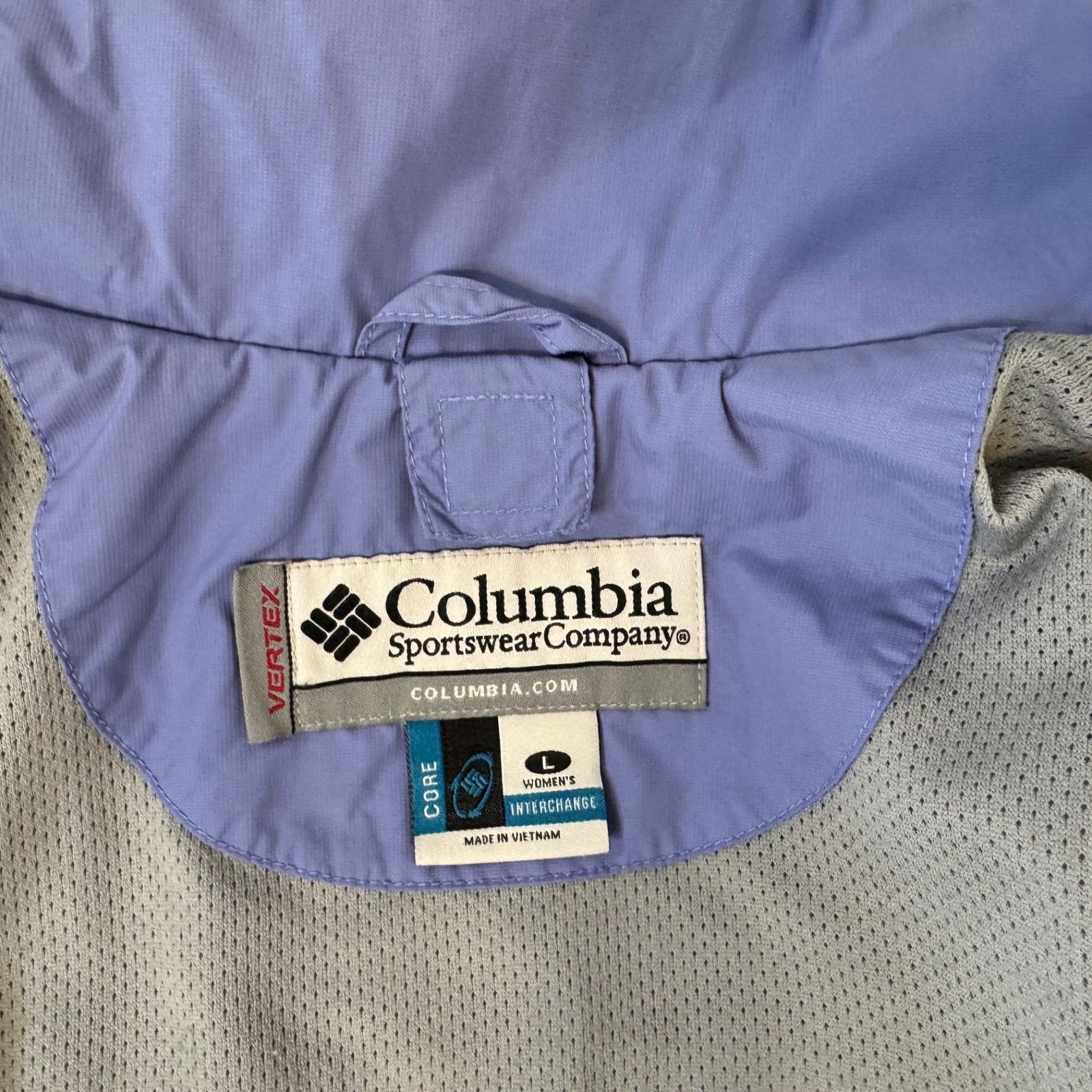 Columbia Sportswear Womens Large Blue Vertex Core Interchange Jacket Hooded
