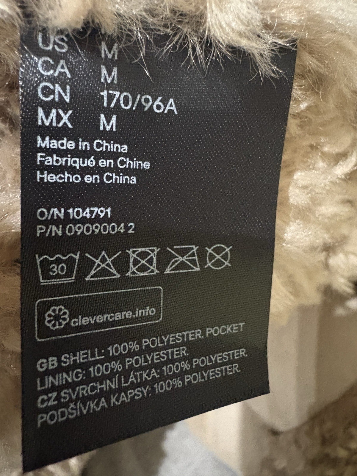 H&M Women SZ M Faux Suede Shearling Lined Aviator Jacket Tan Sherpa Biker Coat