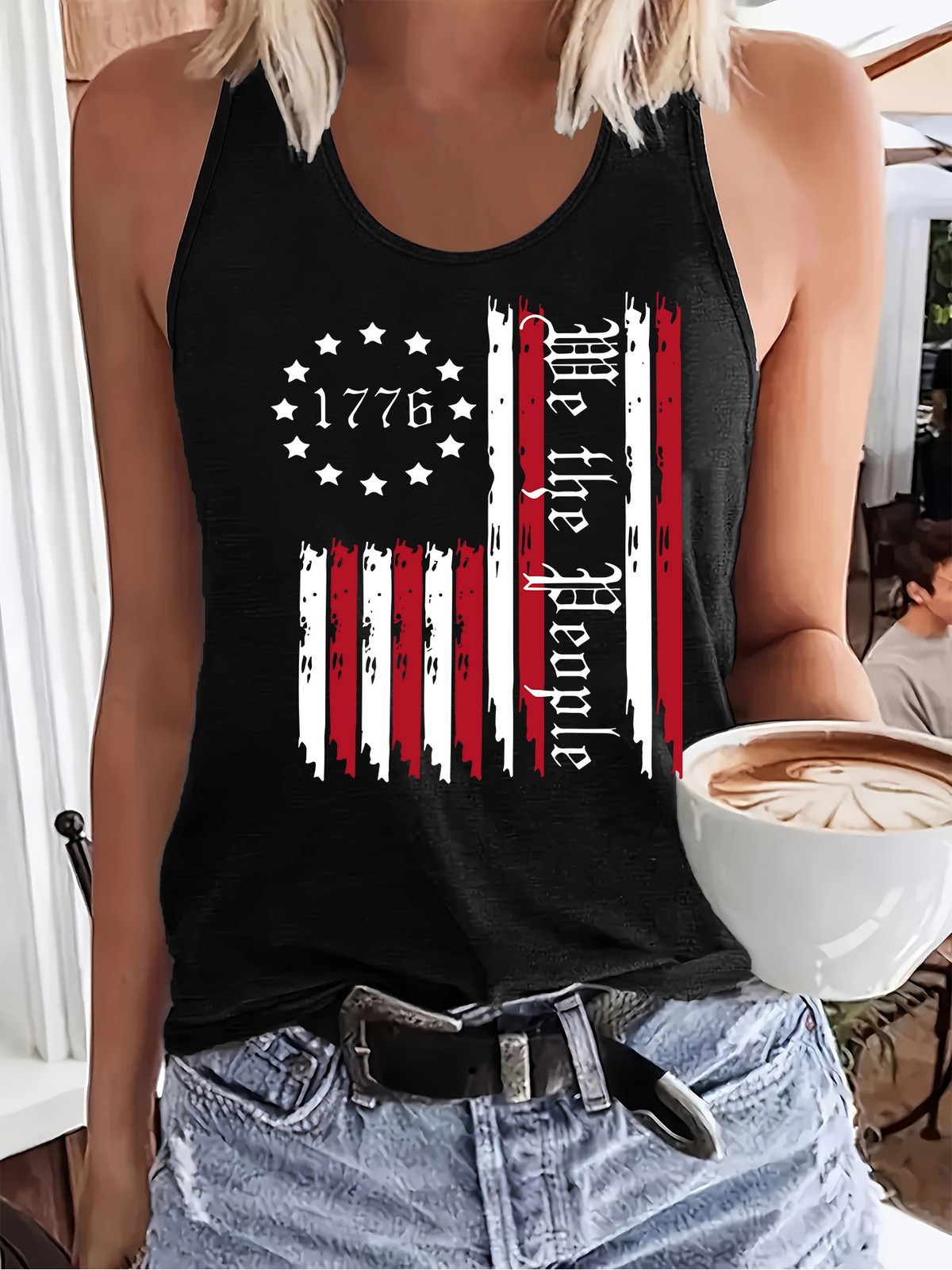 Women Casual Sleeveless Tank Top Graphic Printed Slim Sport Summer Camisole♪