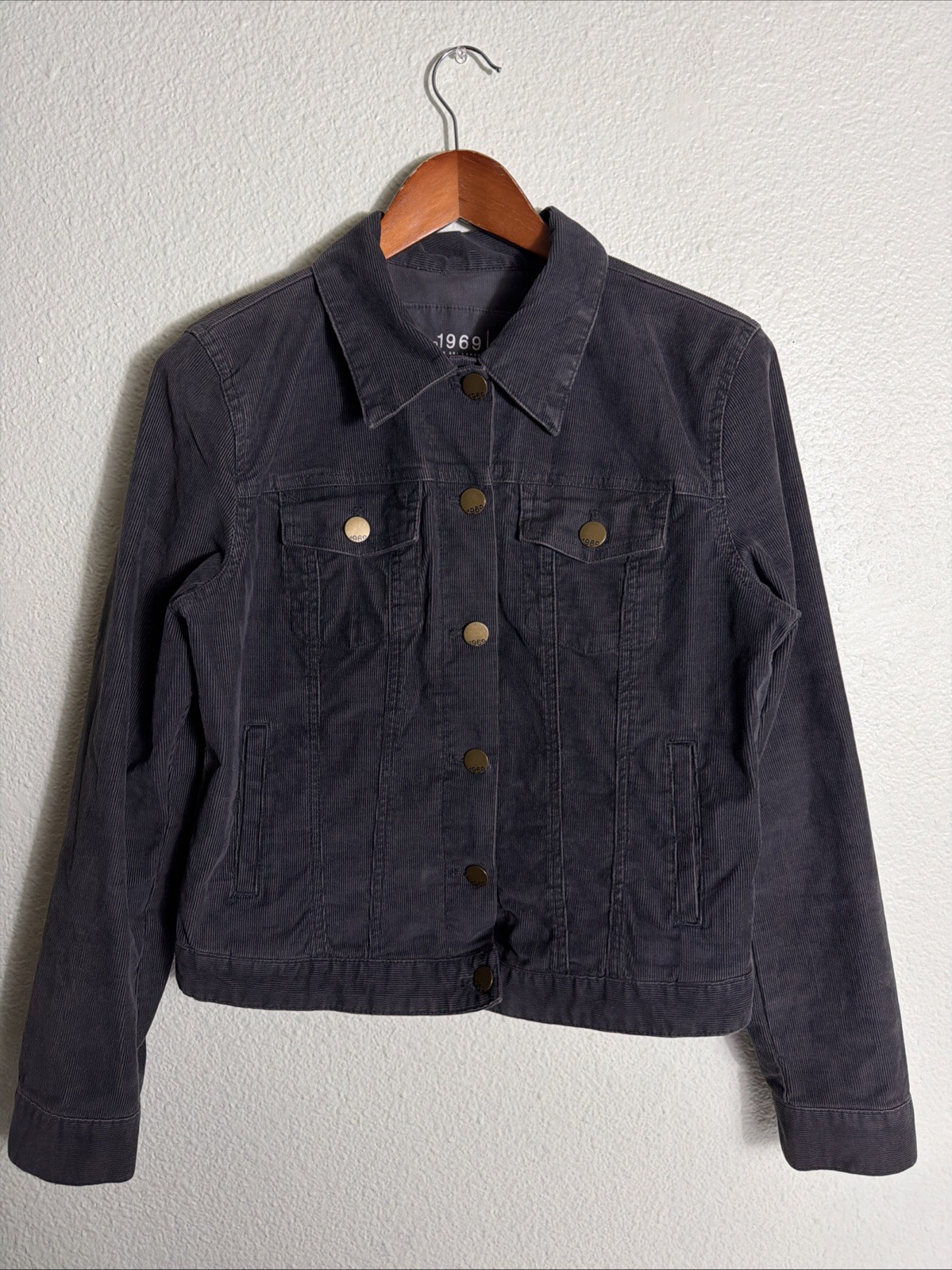 GAP Corduroy Shirt Jacket Brown Long Sleeve Button Up Women’s Size Medium