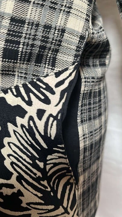Carole Little Multi Patterned Jacket 90s Y2K Pockets