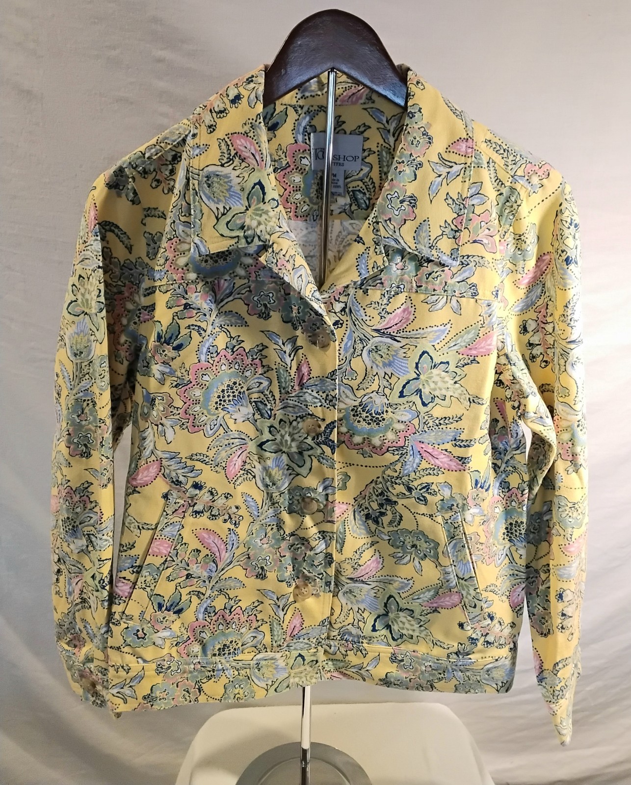 Womens The Tog Shop Petites PM Jacket Yellow Blue Pink Green Floral Excellent