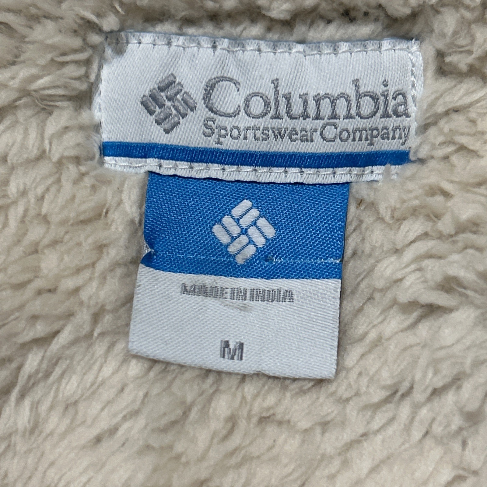 NWT Columbia Outdoor Cotton Brown Sherpa Trim Lined Full Zip Jacket Sz M