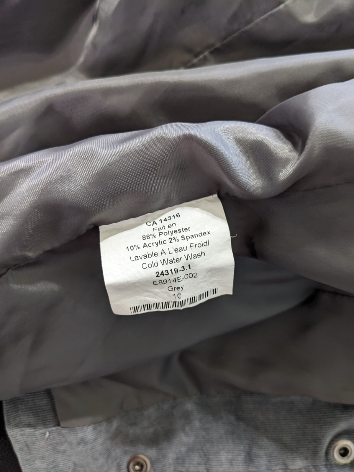 Miss Alliage Suede Gray Women’s Zip & Button Jacket 10