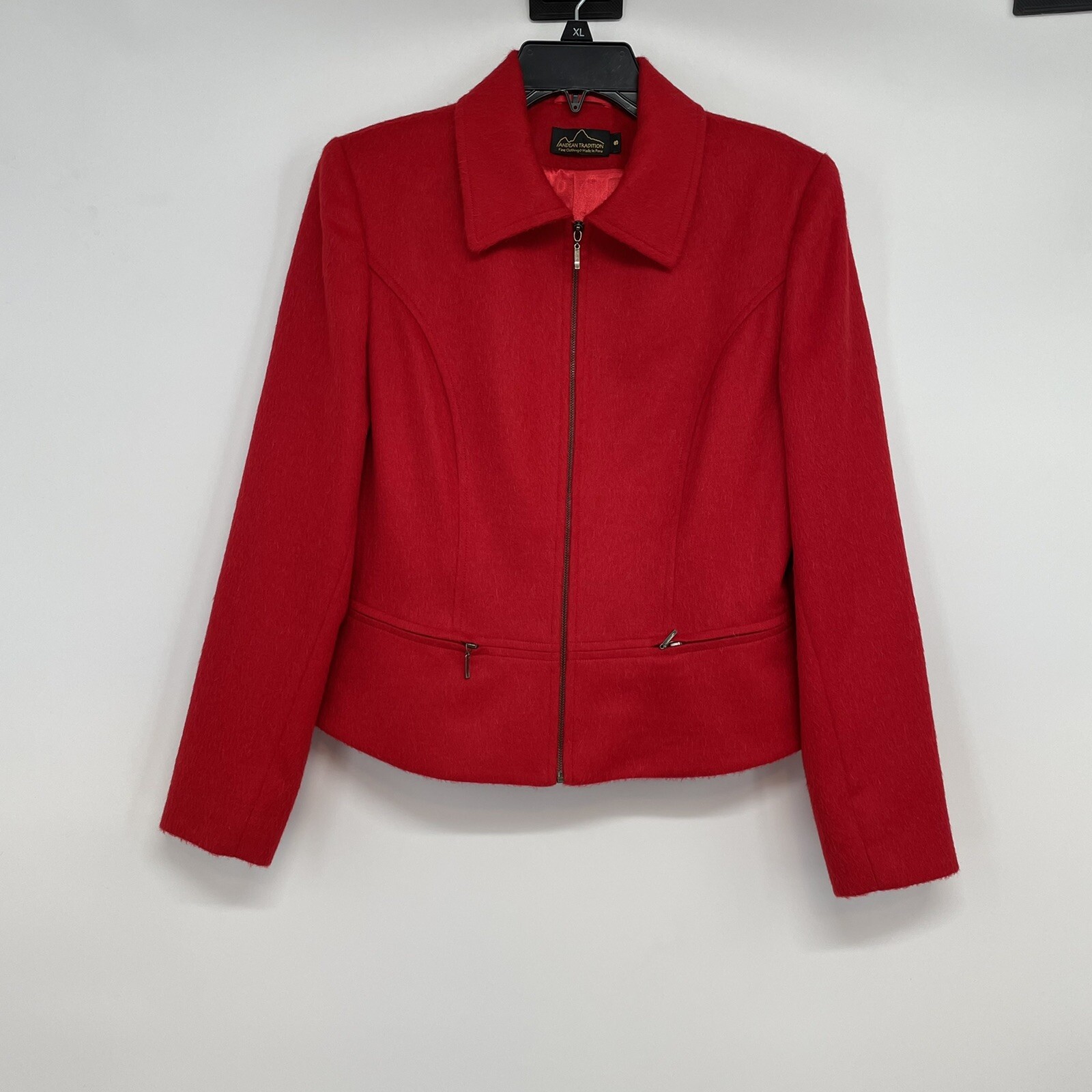 Andean Tradition Womens Jacket Baby Alpaca Merino Wool Peru Hand Finished