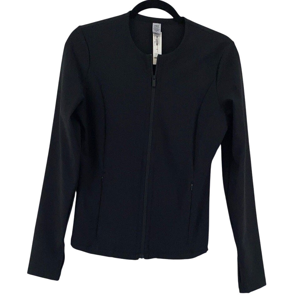 NWT VSX Made Sexy by Victoria’s Secret Jacket Womens MEDIUM Black Full Zip