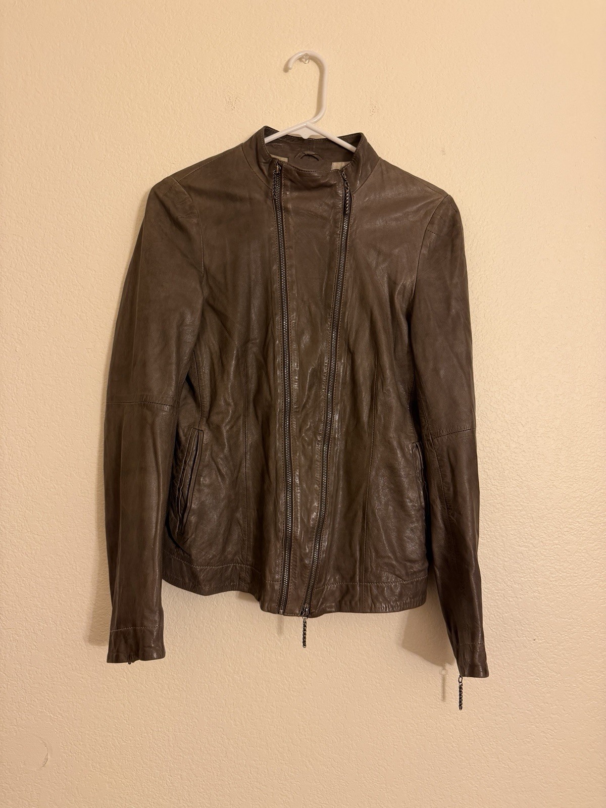 GMS-75 Taupe Brown Medium Leather Soft Jacket