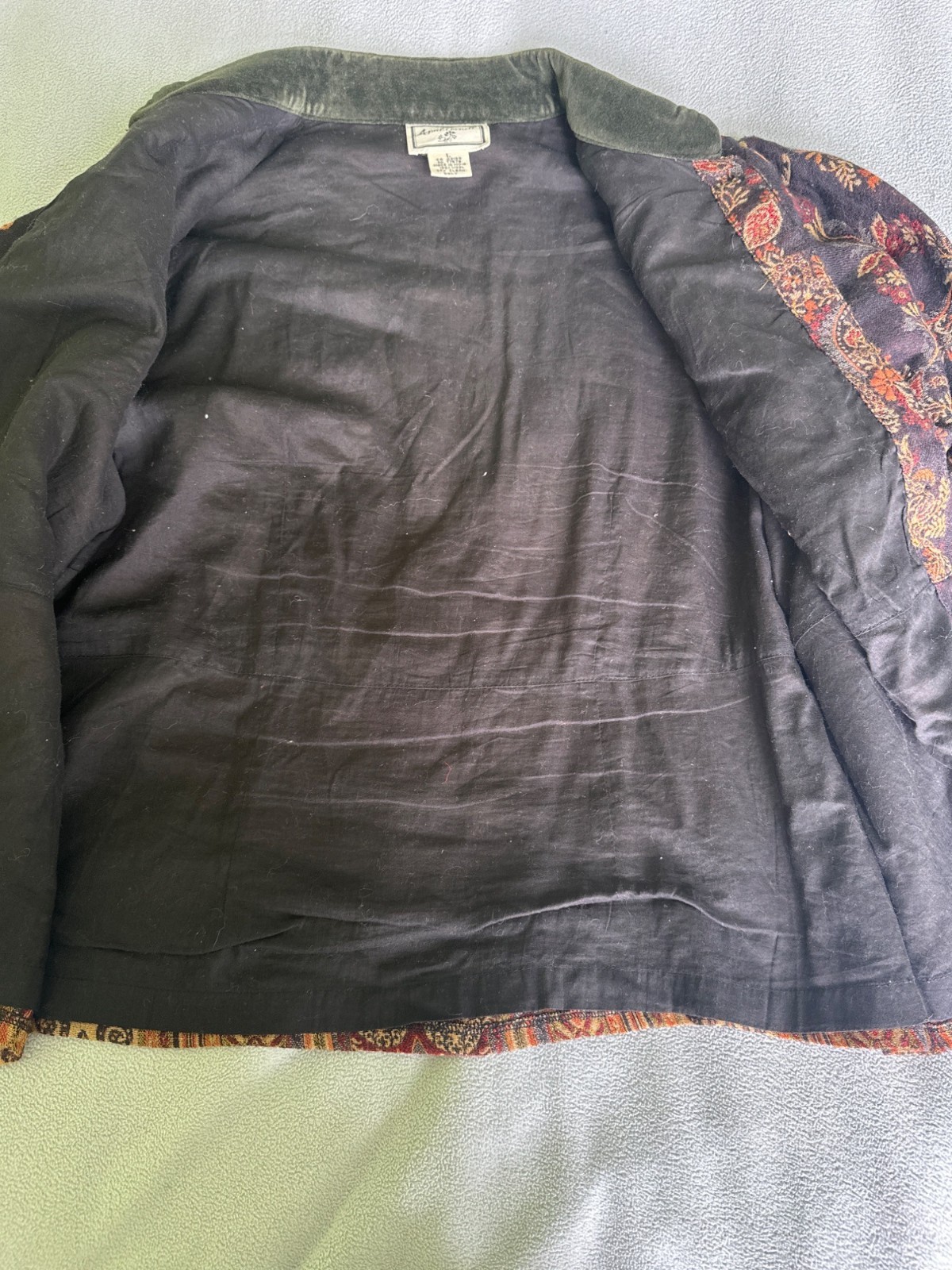 Vintage April Cornell Jacket Womens Large Wool Bohemian Embroidered Folk Art