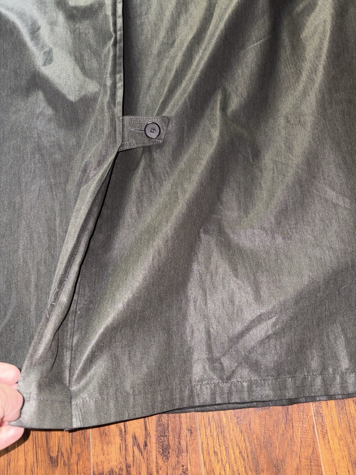 Vintage Dark Green London Fog Coat Womens 8P Trench Zip Liner Classic Academia