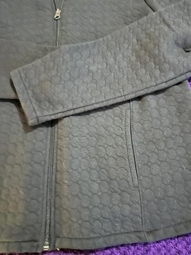 Kim Rogers Women Black Zip Front Stand Up Collar long Sleeve Quilted Jacket L