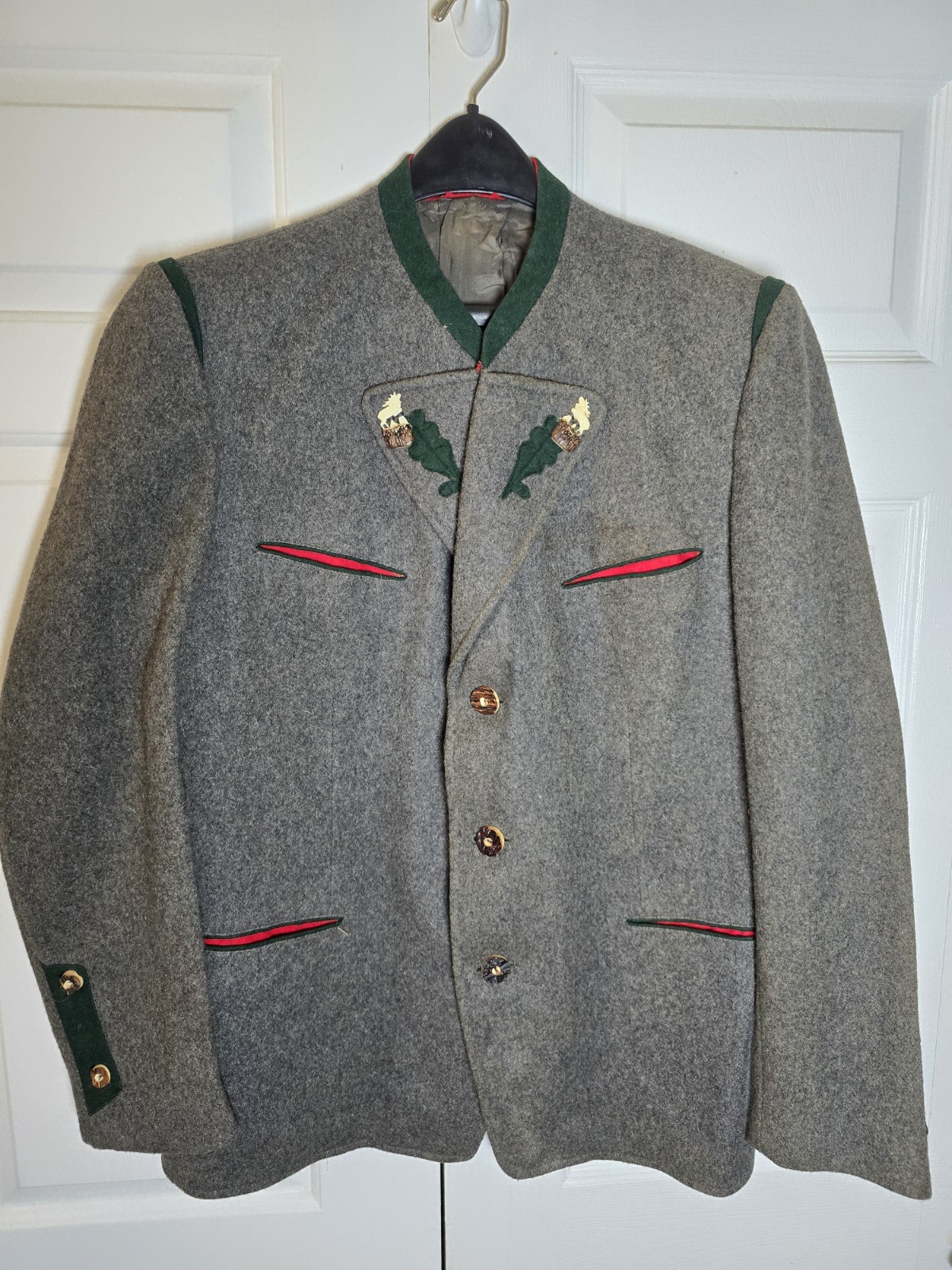 Bayrische Reine Wolle Wool Duke Of Windsor Style Royal Coat Stag Buttons 50