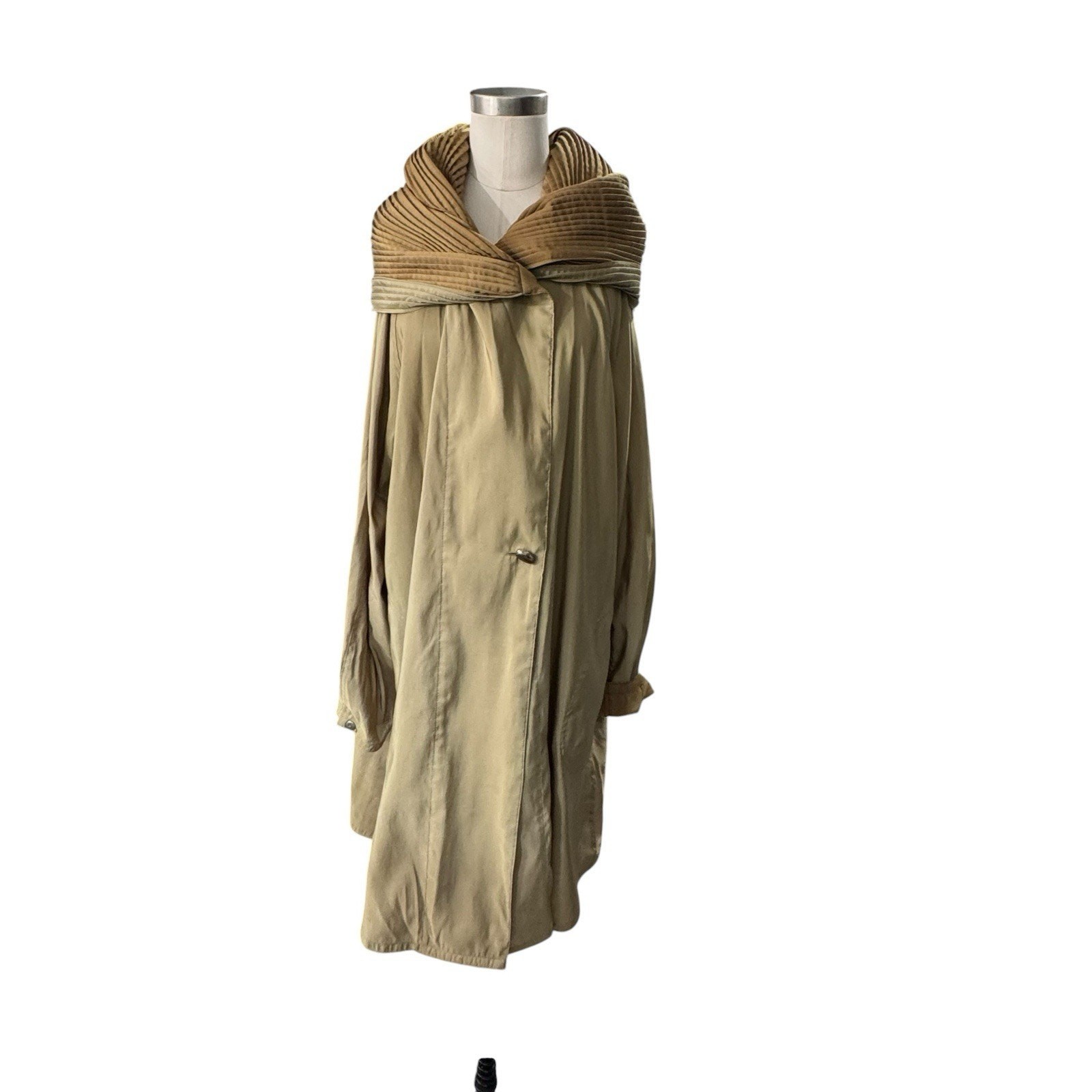Mycra Pac Donatella Reversible Travel Raincoat Chartreuse Hooded Short Size 2/ L