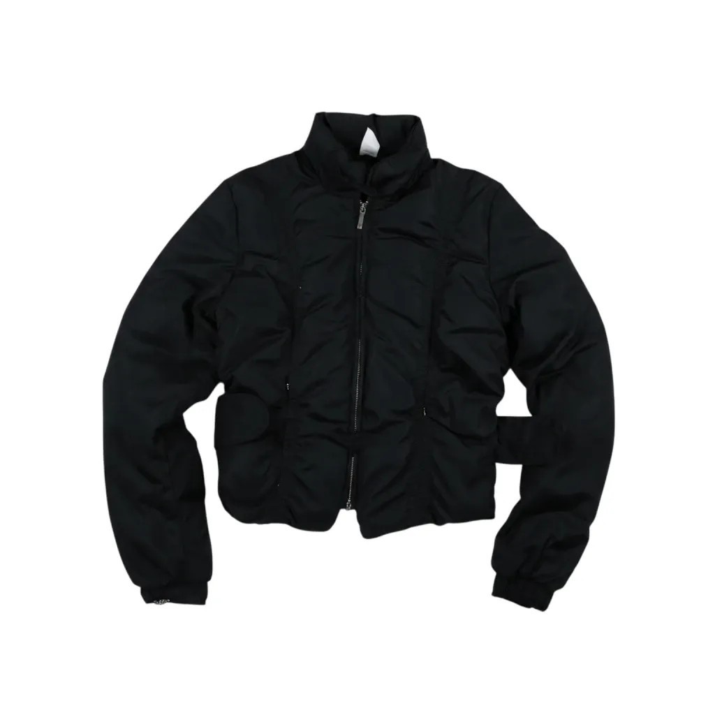 Blue Les Copains Puffer Jacket — Synthetic — Black — Size 44