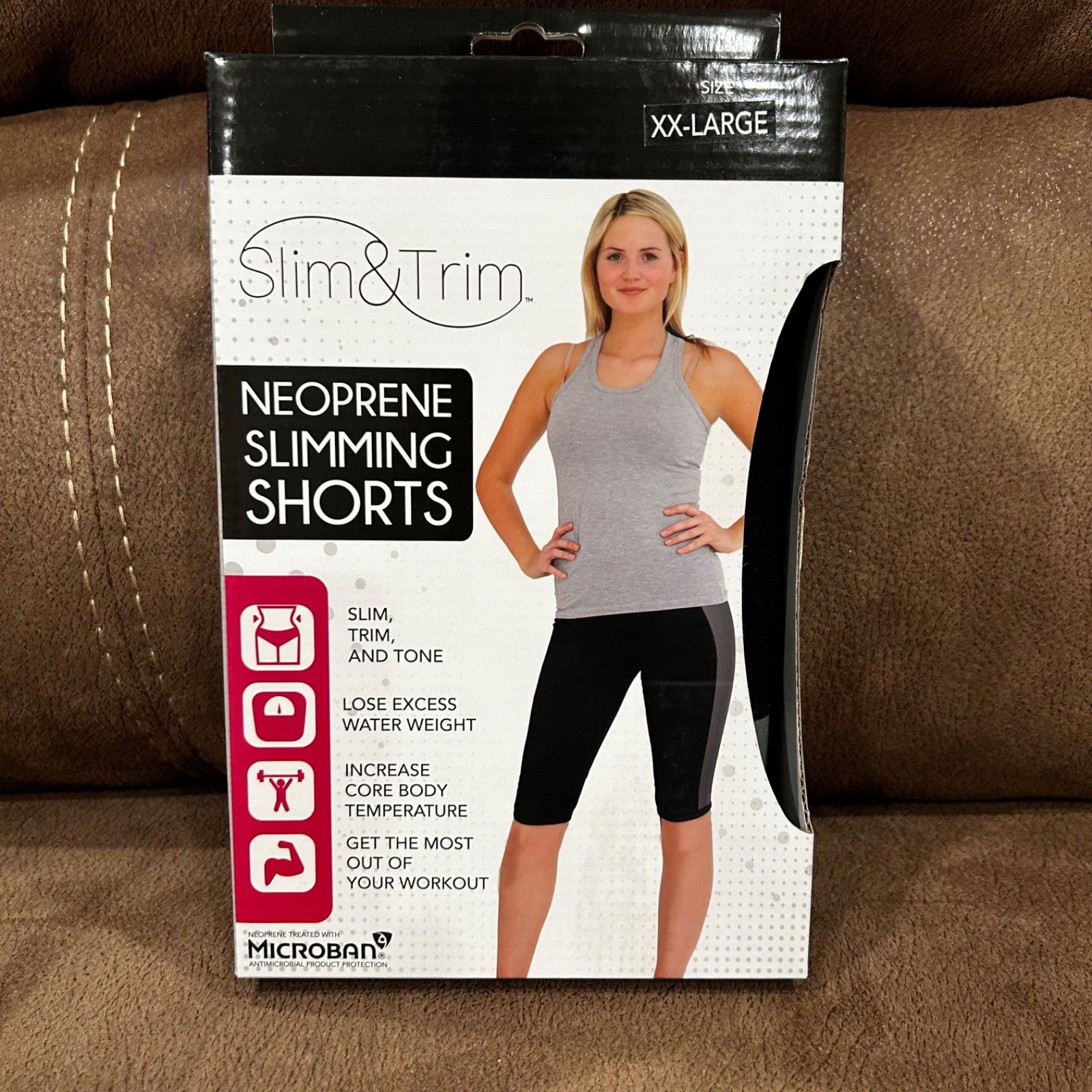 Slim & Trim Neoprene Slimming Shorts Women’s – XX Large Black
