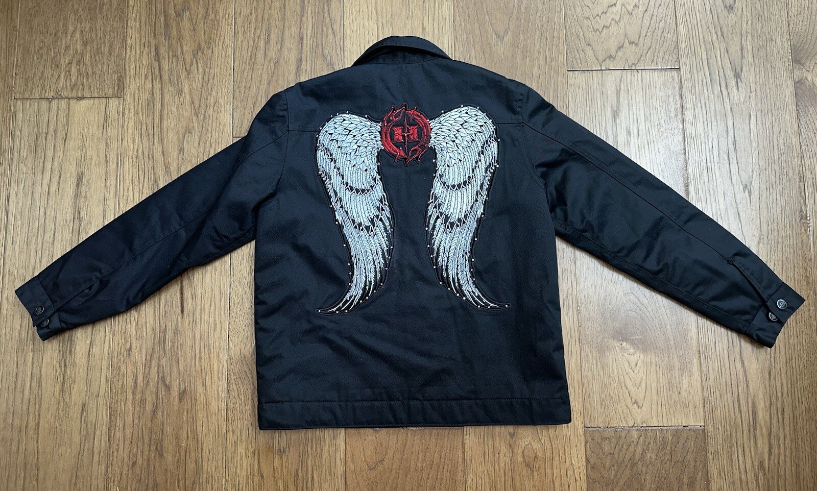 Dickies Women’s S Eisenhower Insulated Jacket HELLANBACK Bedazzled Angel Wings