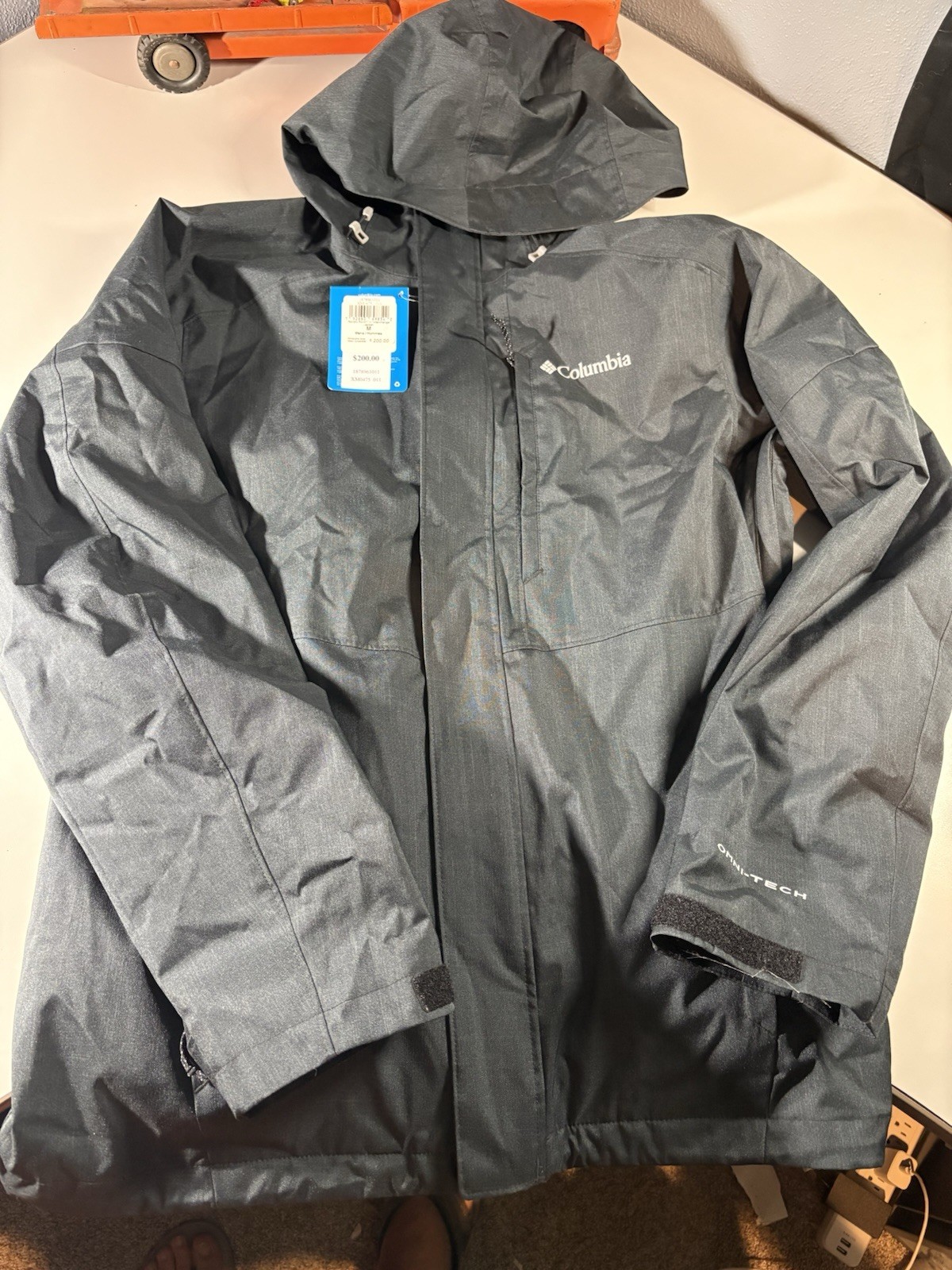 Columbia Nordic Point Interchange Jacket Womens M Black Hooded Omni Heat NEW