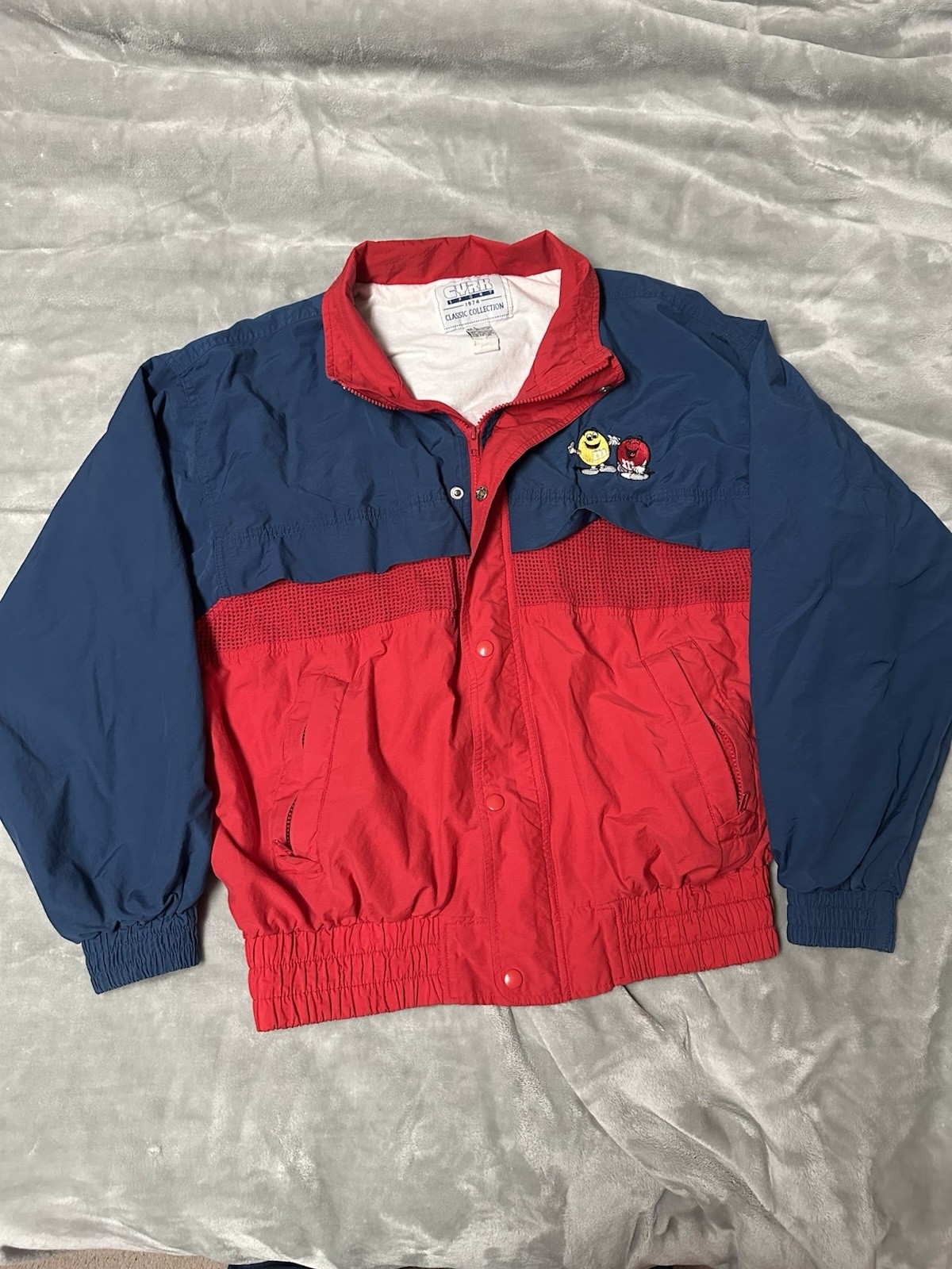 Vintage Cyrk Sport 1974 Classic Collection M&M Red And Blue Windbreaker Jacket