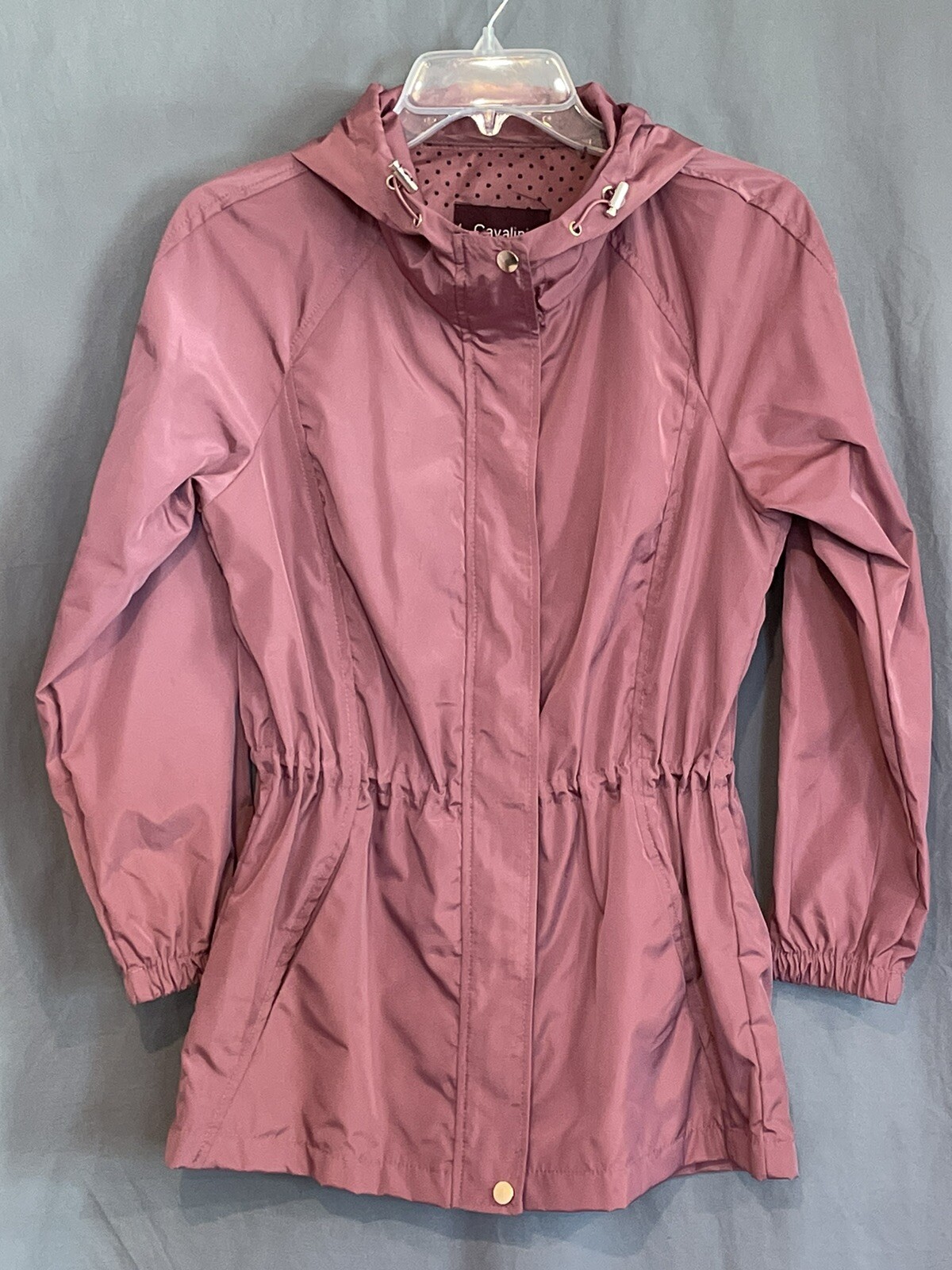 Cavalini Womens Petite S Shiny Vintage Rose Elastic Waist Button Zip and Snap