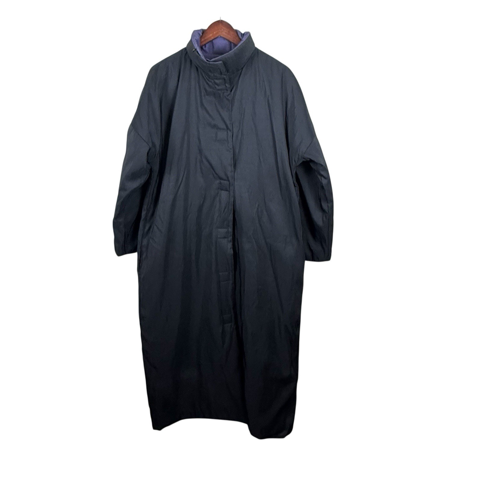Mycra Pac Now Women’s Rain Jacket Coat Sz Sm Donatella Black Purple Reversible