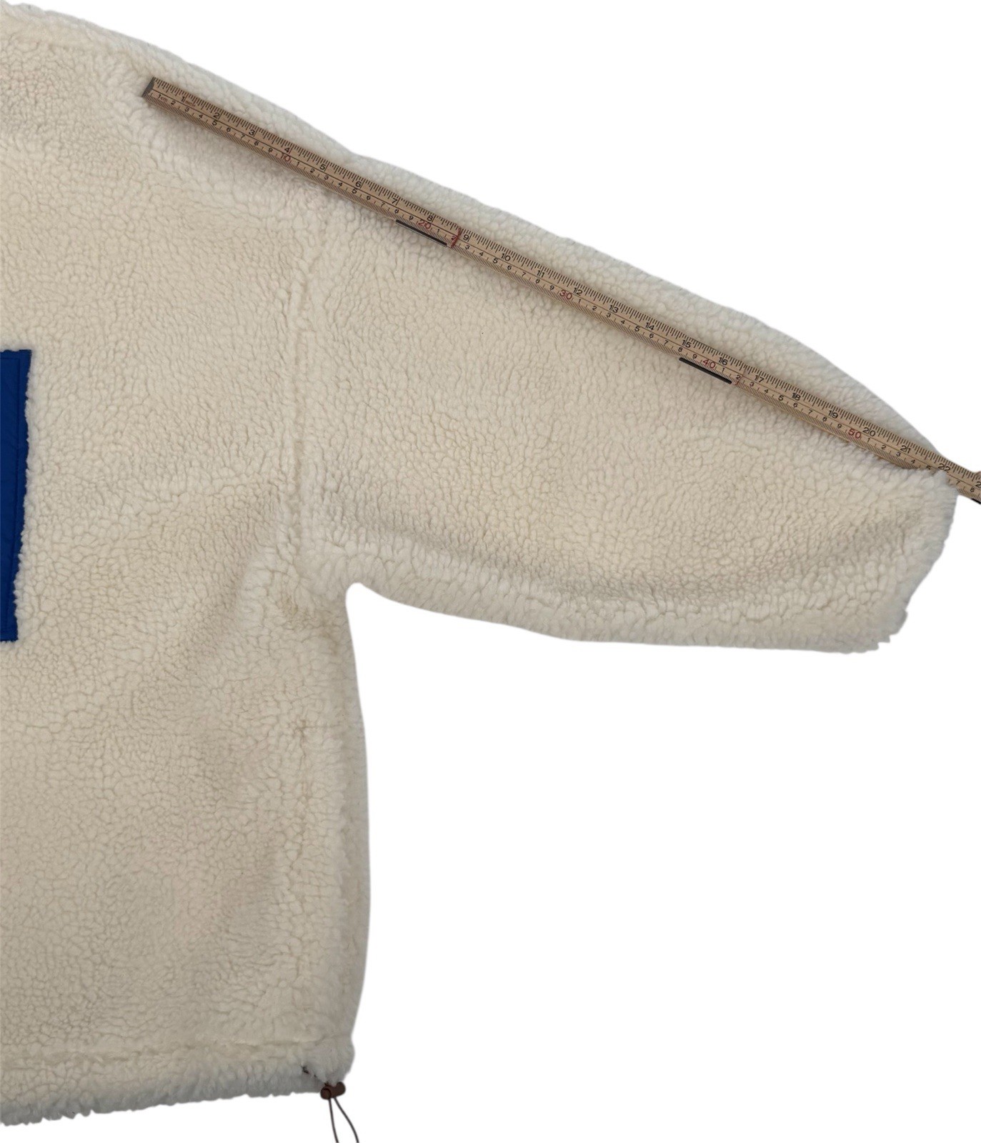 Fabletics Women’s Rylan Adjustable Hem Full Zip Sherpa Jacket Cream Sz 4XL Boxy