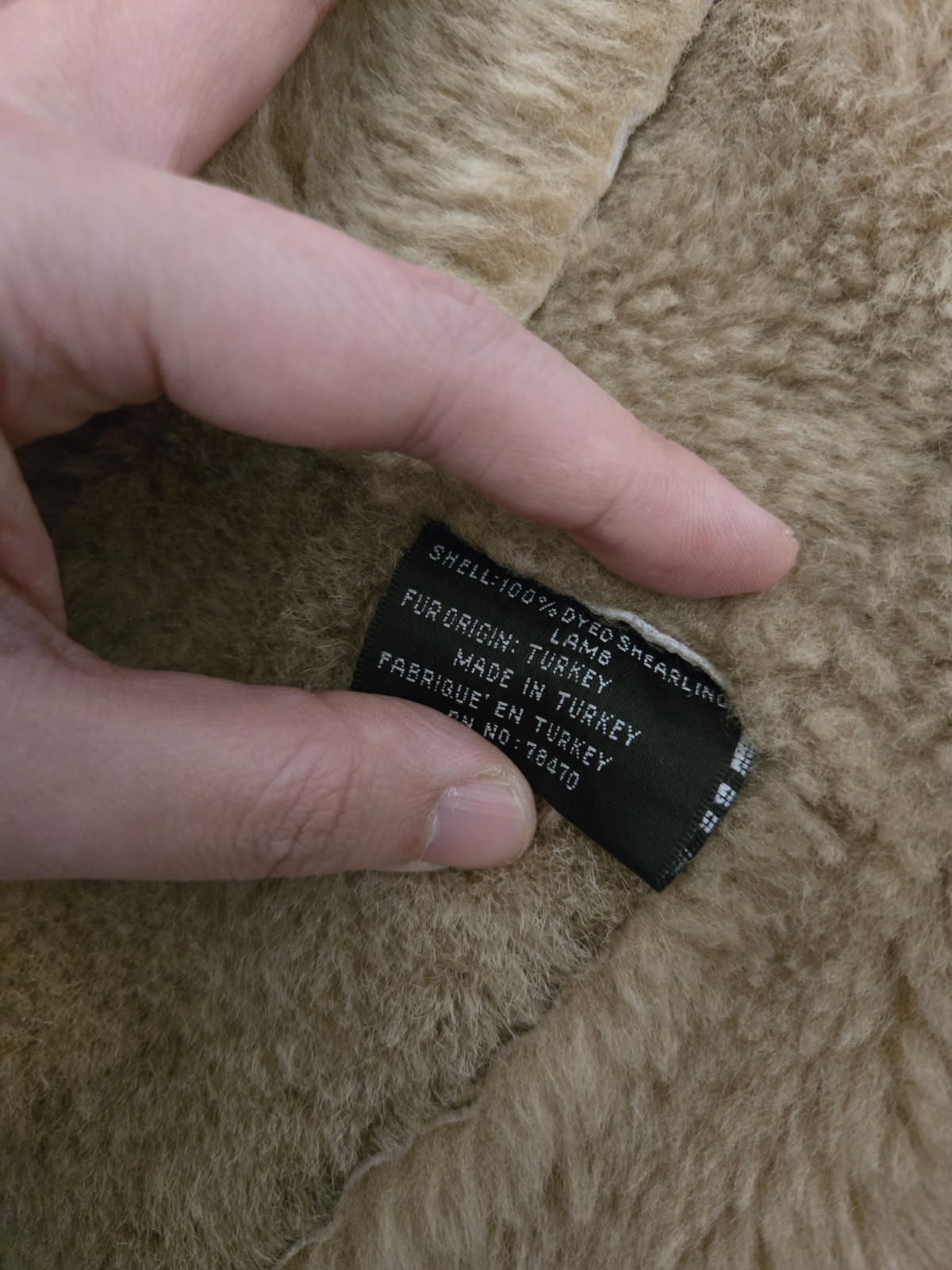 Tahari full length genuine shearling coat lightweight sheepskin zip jacket S / P