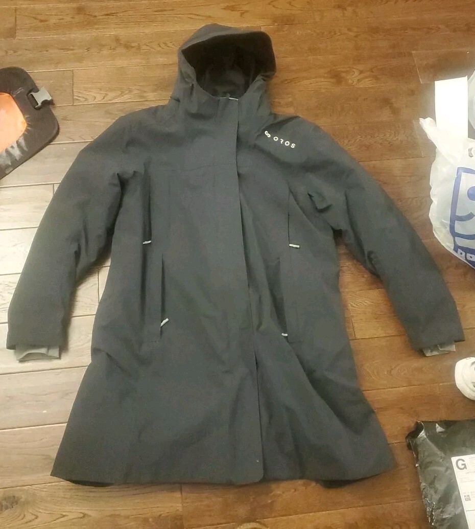 GORGEOUS $450 OROS ORION PARKA SOLARCORE BLACK HOODED SNOW/SKI WOMENS SIZE LARGE