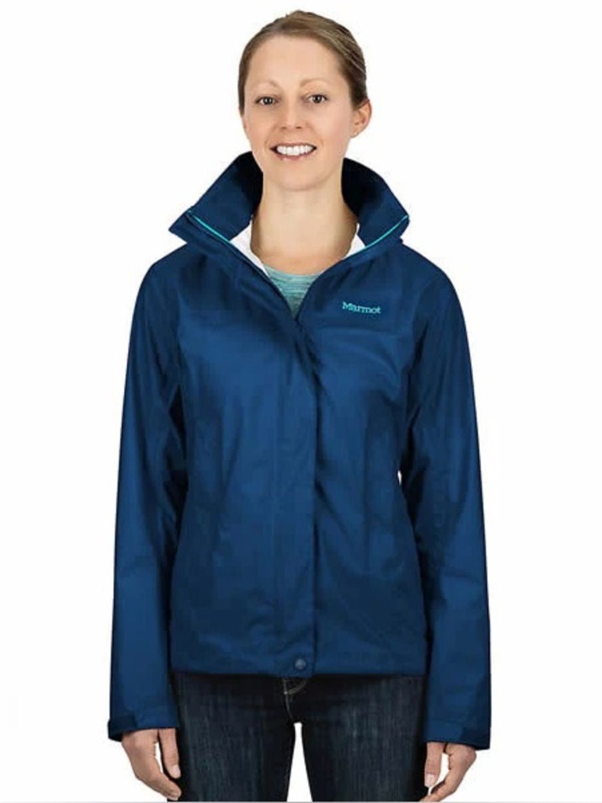 Marmot Precip Hooded Lightweight Waterproof Rain Jacket Full Zip Packable m