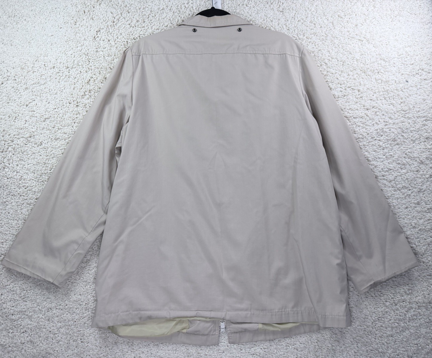 Vintage London Fog Womens 90s Jacket Beige Zip Front Lightweight Coat XL