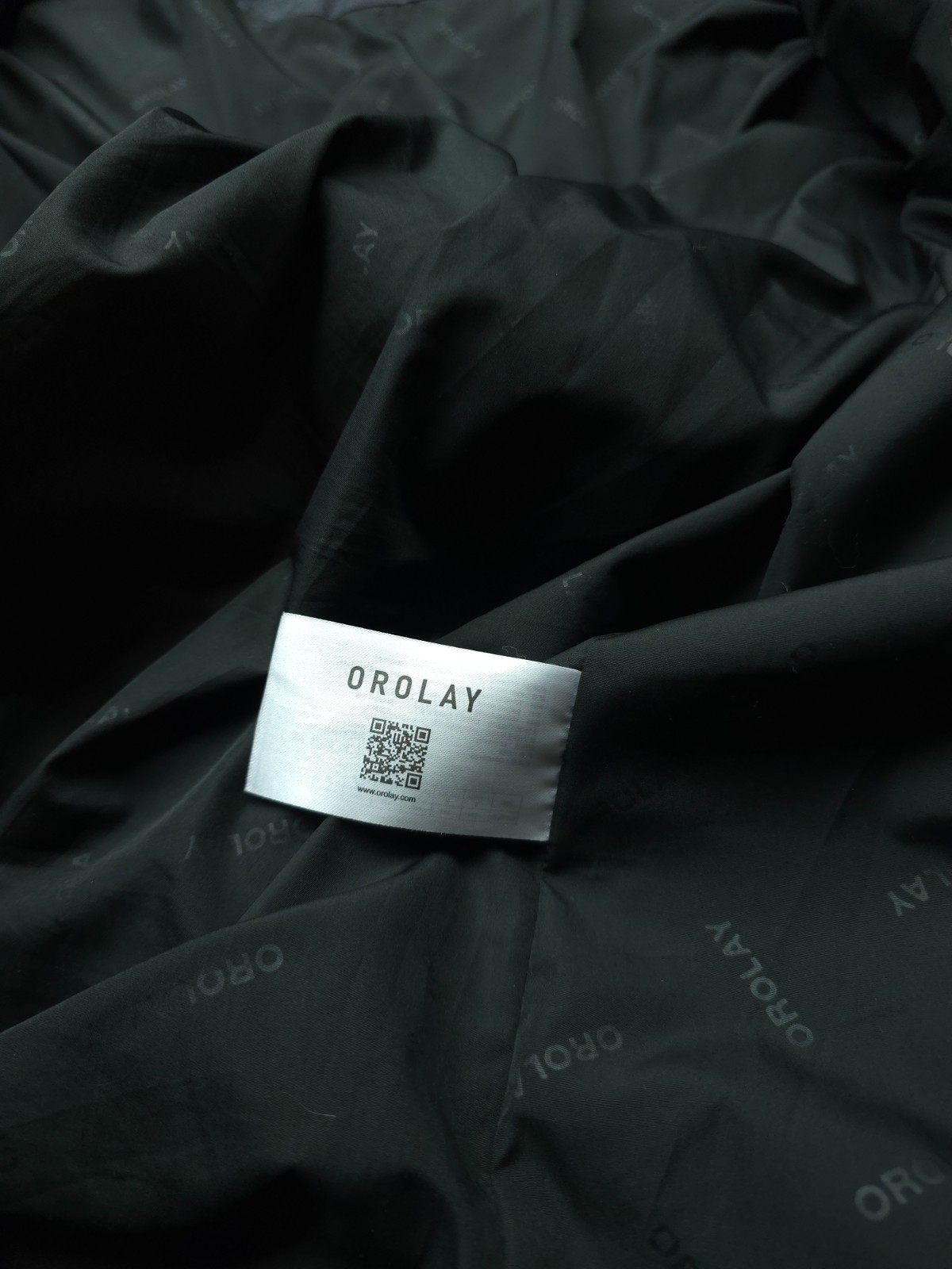 Orolay Womens XL Gray Down Mid Length Coat Zip Up Hooded Winter Jacket EUC