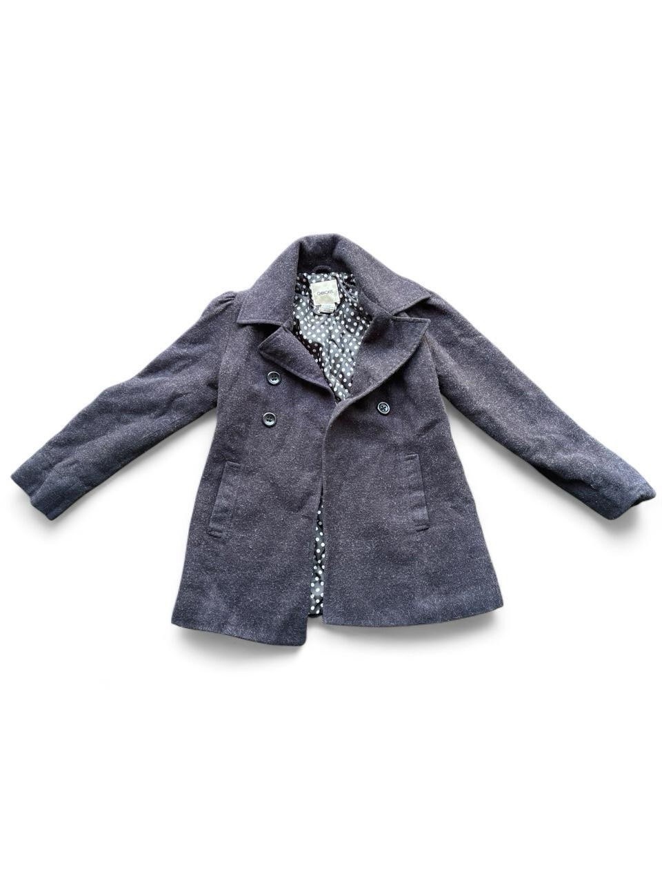 ✨Cherokee black coat with inside polkadot design Size M✨