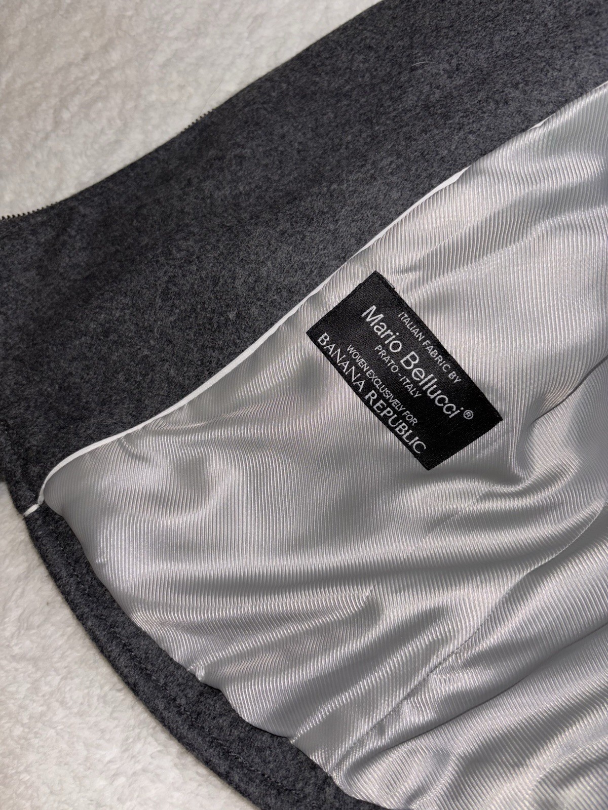 NWT Banana Republic Women’s Coat Mario Bellucci Gray Wool Moto Biker Petite XS