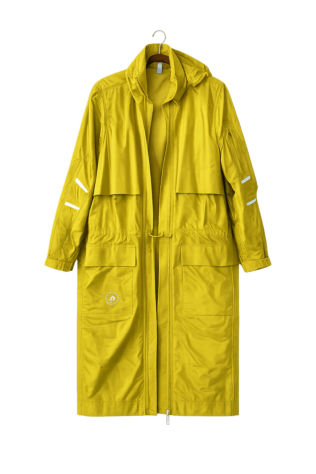 Adidas by Stella McCartney Long Waterproof Hooded Parka Coat Lime Small NWOT